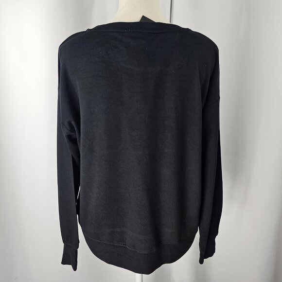 Cynthia Rowley Women's Black Sequin BOO Long Sleeve Rayon Sweatshirt Size S NWT - Picture 8 of 15